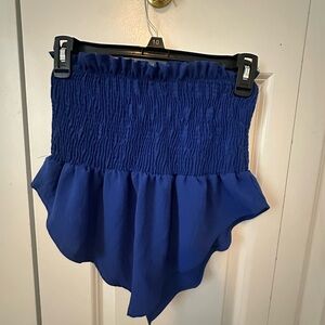 Royal blue strapless tank top